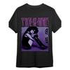 Siouxsie And The Banshees Retro Koszulka Graficzna Męska i Damska Czarna Fioletowa Nadrukowana, Stylowy Okrągły Dekolt, Luźna i Wszechstronna, Krótki Rękaw, Miękka