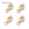 Großhandel 14K Gold Plated Hummerverschluss mit geschlossenen Ringen,Verschlüsse für Armbänder Halsketten Zubehör DIY Schmuckherstellung Zubehör