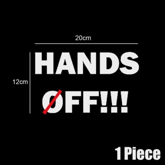 Hands Off !!! Styling Car Exterior Sticker Decal Car Fashion Decoration Sticker серебряный
