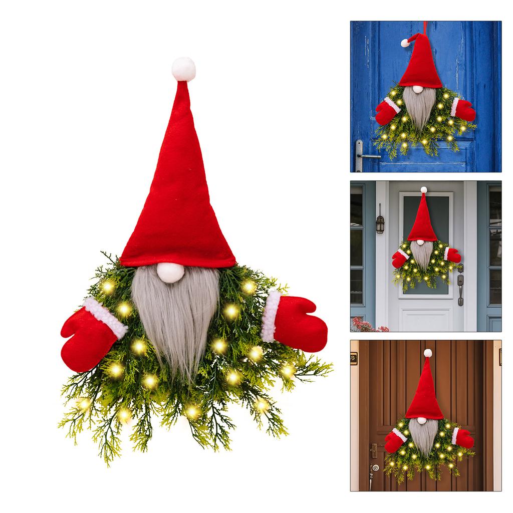 Merry Christmas Faceless Doll LED Luminous Gnome Lamp Plush Elf Santa Claus Ornaments Pendant Home Christmas Decor