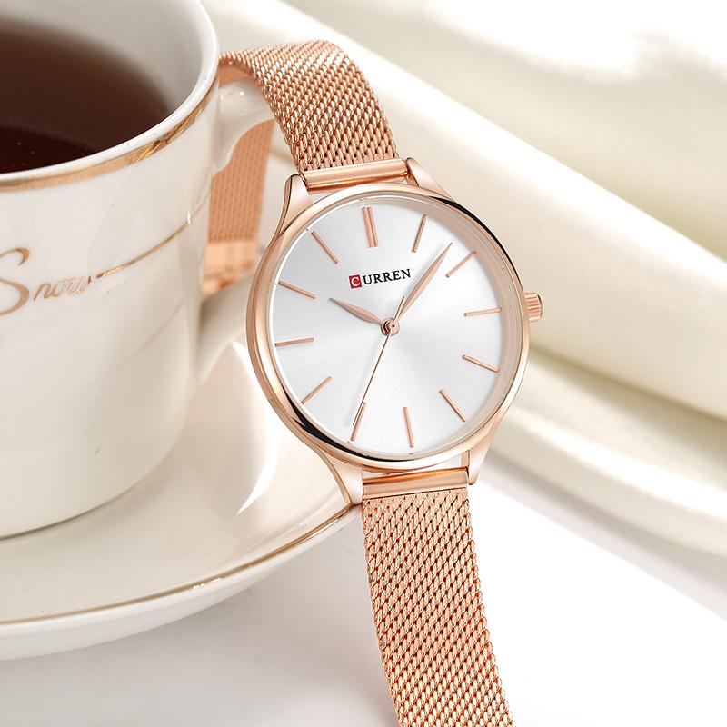 CURREN Simple Watches Sale Wristwatches Women Brand Fashion Dress Ladies Bracelet Watch Rose Gold Clock Gifts
