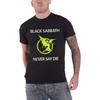 Black Sabbath Never Say Die Official Mens T Shirt (S)