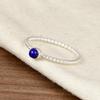 Natural Lapis Lazuli Ring, 925 Sterling Silver Ring, Minimalist Dainty Gemstone Ring Stackable Thin Twisted Band Handmade Jewelry Gift for Women