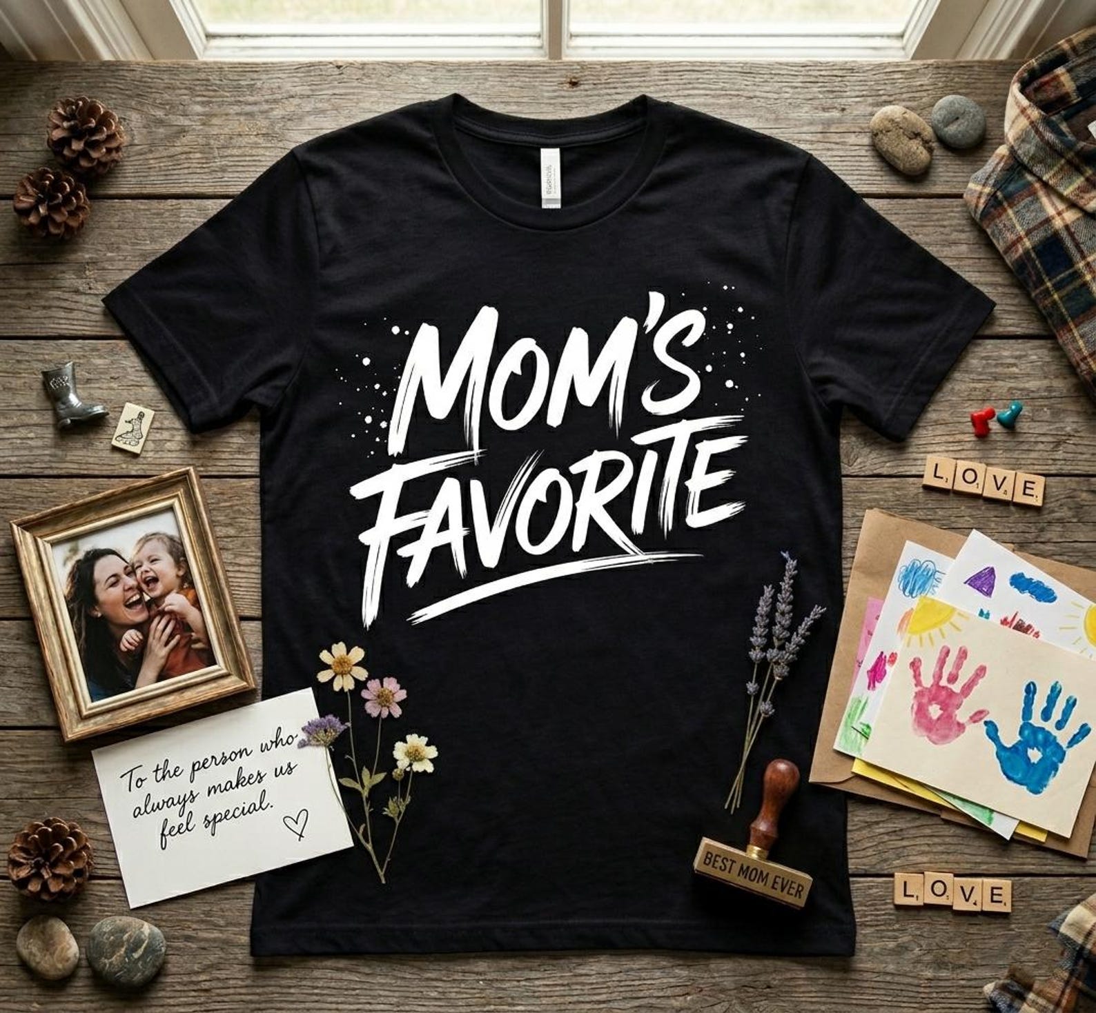 Mom s Favorite Shirt, Funny Mother s Day Gift, Family Humor Tee XL