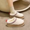 Fashion 2025 Winter New Fleece Warm and Comfortable Platform Snow Cotton Round Toe Fashion Cotton Slippers for Women