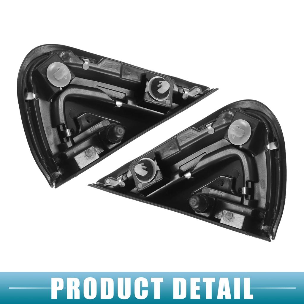 ABSOPRO Front Left and Right Door Mirror Corner Fender Triangle Cover Trim Rearview Triangle Panels for Honda CRV Black 1 Pair 2017-2019, Plastic,