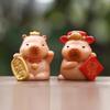 Capybara Lucky Mascot Resin Figure Doll - Creative Blind Box Micro Landscape Ornament