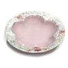 Kleine Arita-Schale mit Kirschblütenmuster, rosa, handbemalt, von der Densei-Töpferei, mit Schwertlilien-Kirschblüten, ca. 7 cm