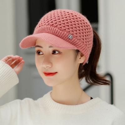 Damen Leere Kappe Trend Strickmütze Outdoor Damen Radfahren Lässig Vielseitig Wollkappe Studenten Baseballkappe