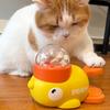 Cachorro, gato, alimentador de animais de estimação, patinho amarelo, máquina interativa de alimentação para cães com quebra-cabeça, filhote, brinquedo para esconder comida, fundo antiderrapante