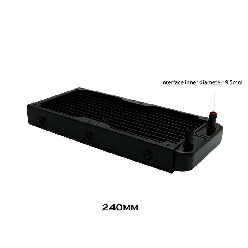 G1/4'' Aluminum Radiator For PC Water Cooling Computer Case GPU CPU RAM Cooler Fan Heatsink 60/80/90/120/240/360mm Black/White