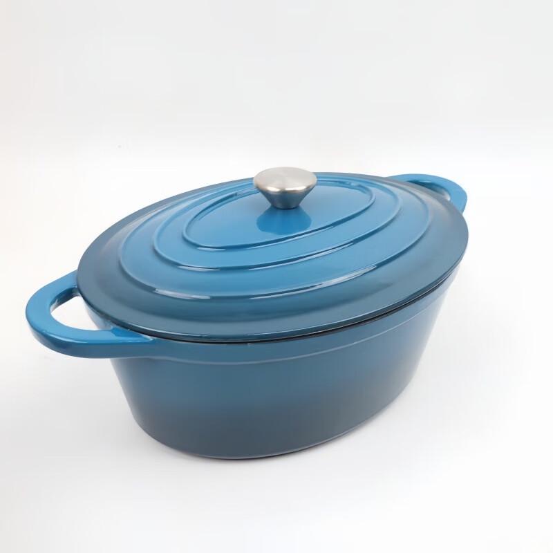 Wutuo Oval Cast Iron Enamel Casserole Pot
