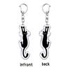 Cute Kawaii Little Black Cat Acrylic Keychains Funny Pet Kitty Keyring for Accessories Bag Pendant Key Chain Jewelry Fans Gifts