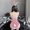 Sexy Bodysuit Uniform Sweet Rabbit Girl Cosplay Costumes Temptation Women Rabbit Ears Roleplay Party Club Wear Set