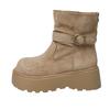 Thick-soled Suede Premium Small Short Boots Women's Autumn and Winter New Maillard Heightening Martin Boots