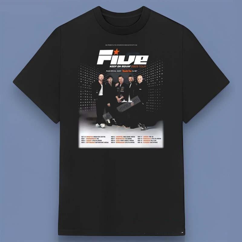 Five Band Keep on Movin Tour 2026 Shirt Gift For Friends Size S_4XL S
