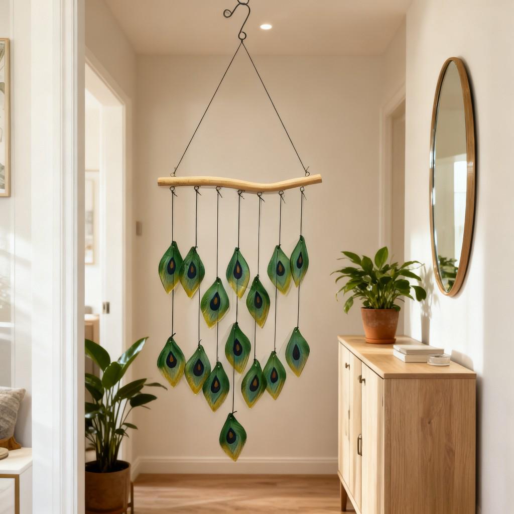 Glas Vogel Feder Outdoor Sonnensammler Windspiel für Hofdekoration