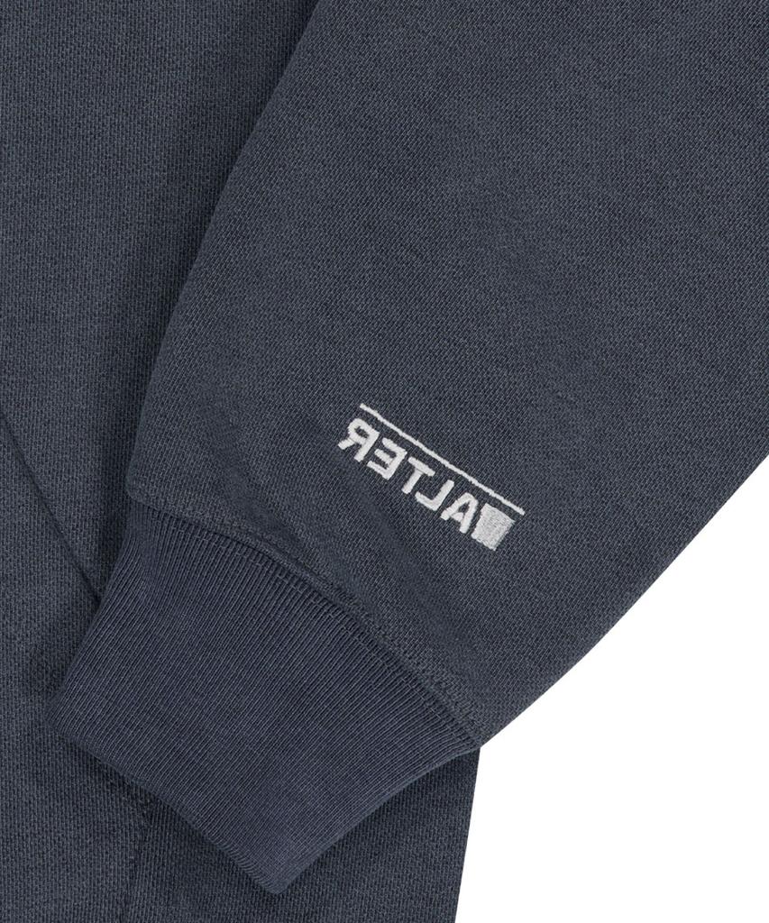 Alter Studio Pigment Applique Zip Up Hoodie_Navy