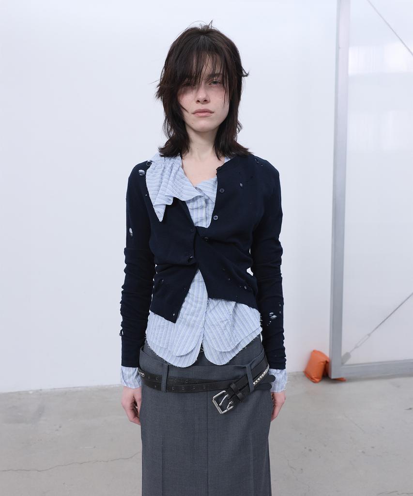 Lcdc™ Distressed Cardigan (Navy)