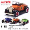 1:32 Klassisches Ford Oldtimer-Modellauto aus Metall, Cabriolet, Geschenk für Kinder