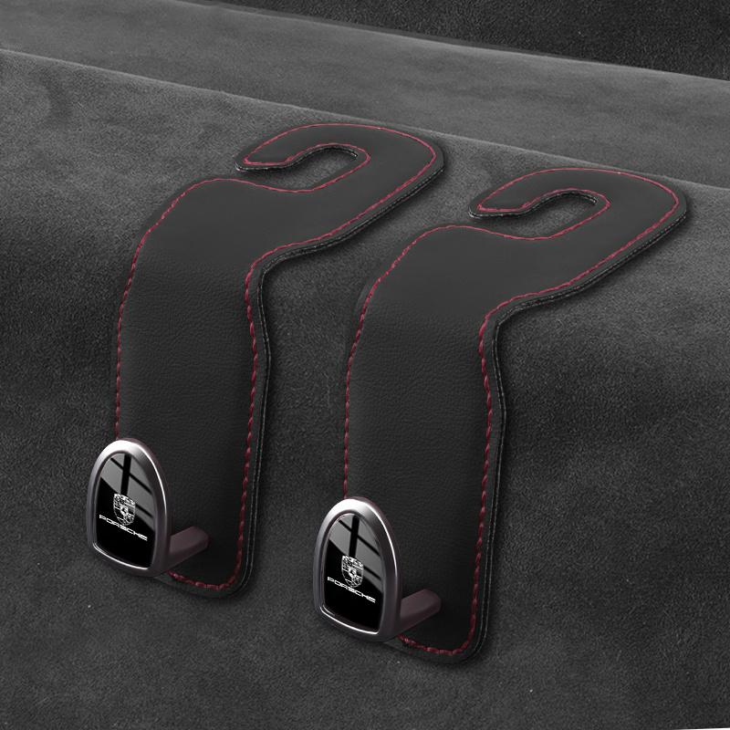 Hooks for Bag Car Seat Headrest Organizer Holder For Porsche 911 Cayenne 918 Pajun 917 718 Panamera Macan Auto Storage Accessory