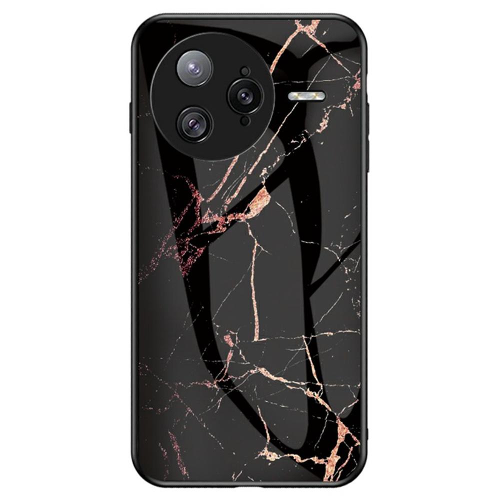 For Xiaomi Poco F7 Ultra 5G/Redmi K80 Pro 5G Case Marble Pattern Tempered Glass+PC+TPU Protective Phone Cover