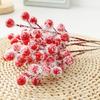 10PCS Artificial Frosted Red Berry Christmas Decoration Snow Fruit Ornament Winter Home Decor