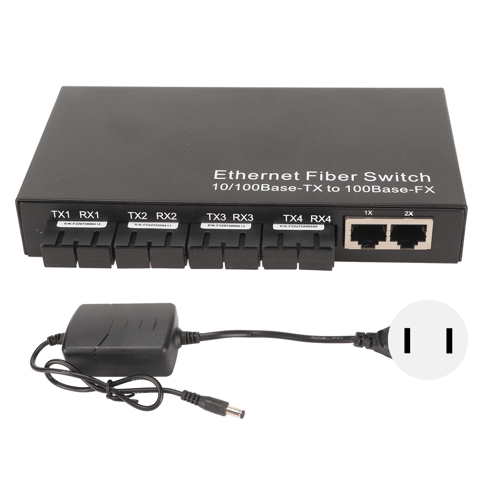 

Ethernet to Fiber Optic Media Converter Tx1310nm 10 100Mbps Up To 25km RJ 45 SC Port Ethernet Fiber EU Plug