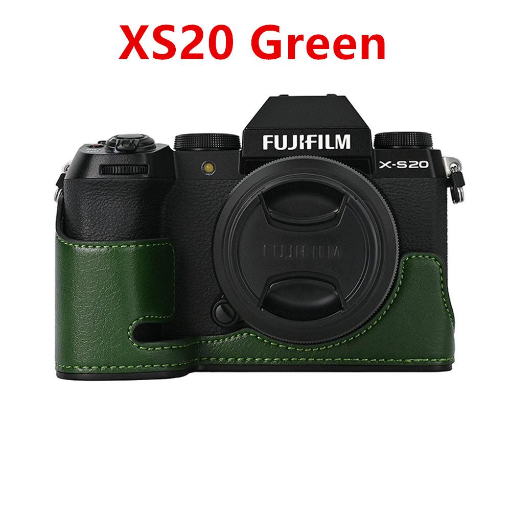 PU Leder Kamera Halbtasche für Fujifilm Fuji XT50 XT30 XT30II XT20 XT10 XT5 XS10 XS20 XH2 XH2S X100V Akku-Öffnungsklappe