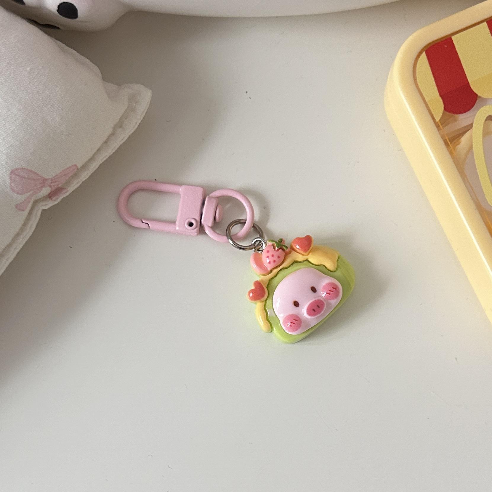 

Очаровательный кружевной брелок-игрушка в виде поросенка - Мягкая мультяшная подвеска-поросенок, Идеальный подарок для пар и лучших друзей