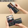 New Carbon Fiber Multi-Card Men Wallet 14 Cards RFID RFID Blocking Wallet Slim Large Capacity Leather Wallet Daily Use