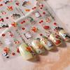 Popular 3D Panda Cherry Embossed Nail Stickers for DIY Nail Art and Crafts