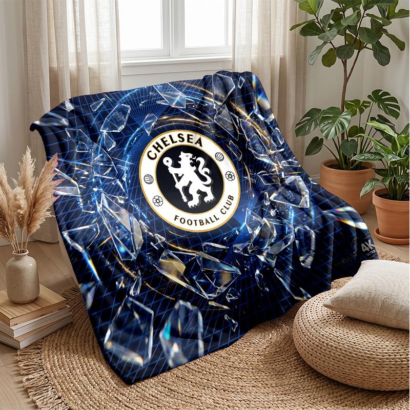 Chelsea FC Theme blanket Soft Flannel Blanket Plush Throw Blanket Cozy Sofa Bed Blanket for Home Decor