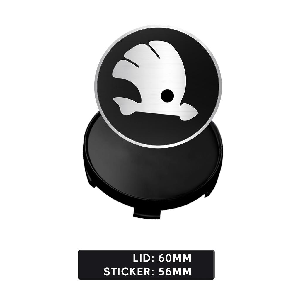 2026 Caliente Para SKODA 4/8 Piezas 56 60mm Estilo de Coche Tapas Centrales de Rueda Cubierta de Llanta Insignia Emblema Pegatina Para Skoda Rapid Octavia A5 RS