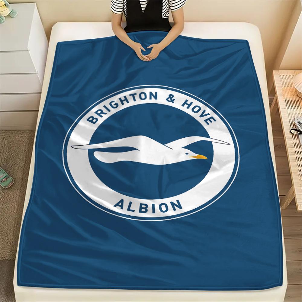 1PC Brighton Print Flannel Blanket, High quality All Seasons, Home Decor, Warmth and Comfort, Perfect for Christmas Gifts