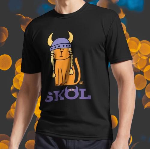 New Shirt SKOL Cat Active Logo T-shirt Funny American Usa Unisex Size S5XL XXXL