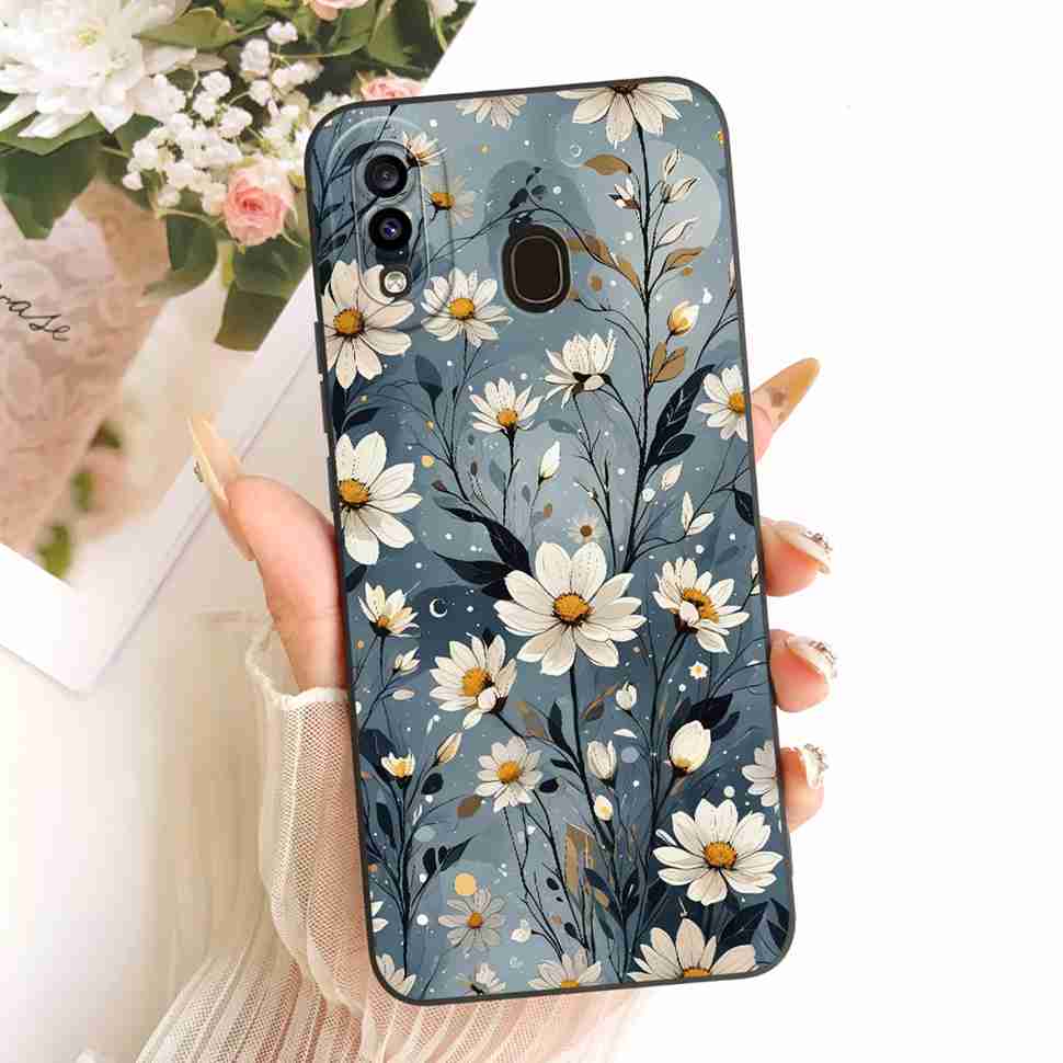 Flower Painted Cover For Samsung Galaxy A20s A20 A20e Luxury Girl Phone Cases For Samsung A20 A 20 s 20e A20s Soft Funda