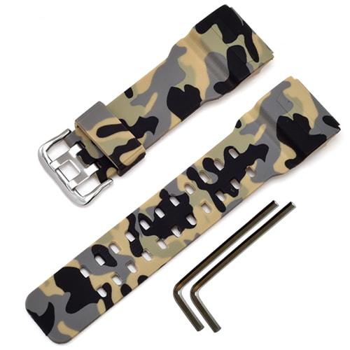 

Natural Rubber Strap/Replacement Watch Band for Casio Men s G-Shock Master of G Mudmaster Twin Sensor Sports Watch GG-1000/GWG-100/GSG-100 Series, Cam