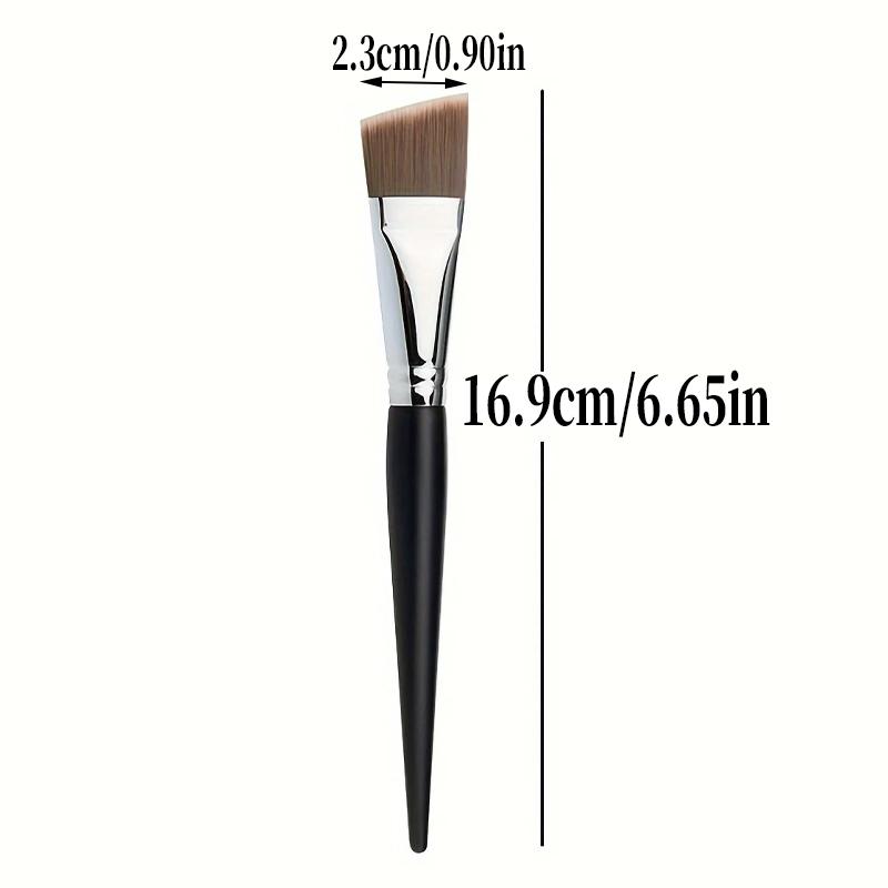 Beveled Shaped Blade Flat Foundation Brush Black Makeup Brushes Professional Women Face Base Liquid Foundation Cosmetics Brush