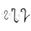 MDNG 17-Piece Black Adhesive Bathroom Hook Set