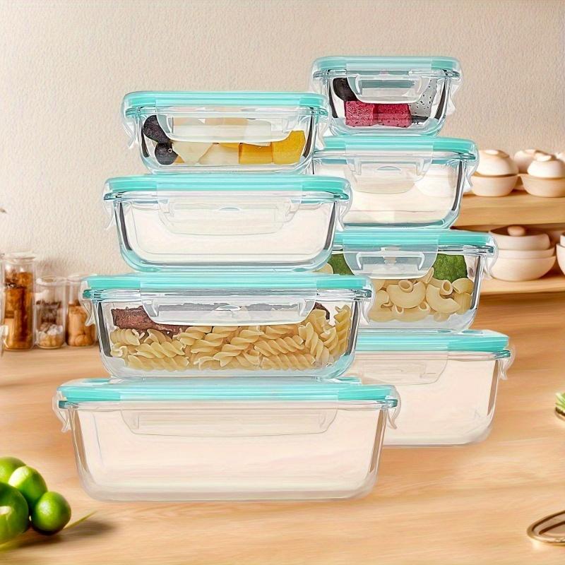 Стеклянный контейнер для хранения продуктов с крышкой, герметичный и непротекаемый ланч-бокс для приготовления еды