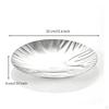Stainless Steel Fruit Plate Mirrored Finish Round Metal Centerpiece Bowl Fluted