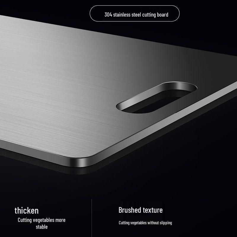 Tabla de Cortar Antibacteriana de Acero Inoxidable de Grado Alimenticio - Resistente y Antimoho, Ideal para Cocina y Preparación de Masa