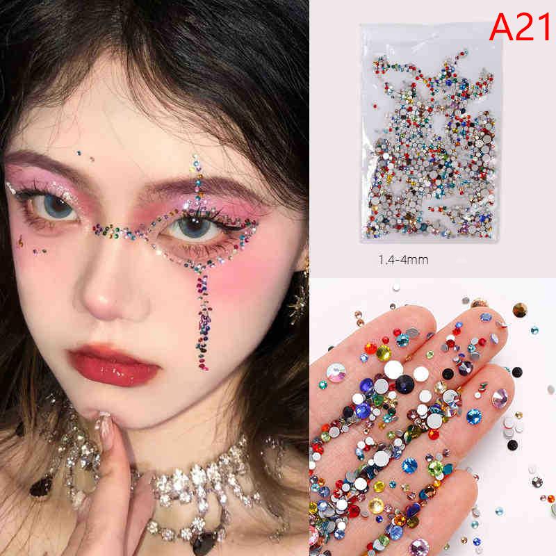 Crystal Facial Tattoo Festival Jewels Self-Adhesive Body Gems Stickers Bling Rhinestones Makeup Face Eye Sticker For Party
