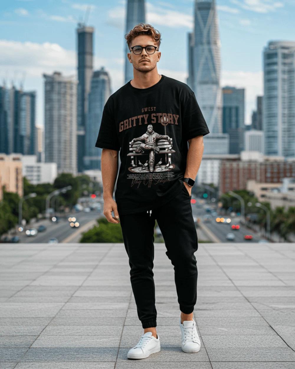 Gritty Story Oversized T-Shirt S