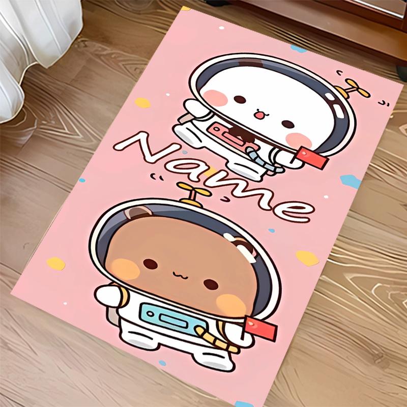 Custom Personalization Bubu and Dudu Print Area Rug - Soft, Washable Non-Slip Indoor Mat,Living Room,Home&Office Decorative Rug