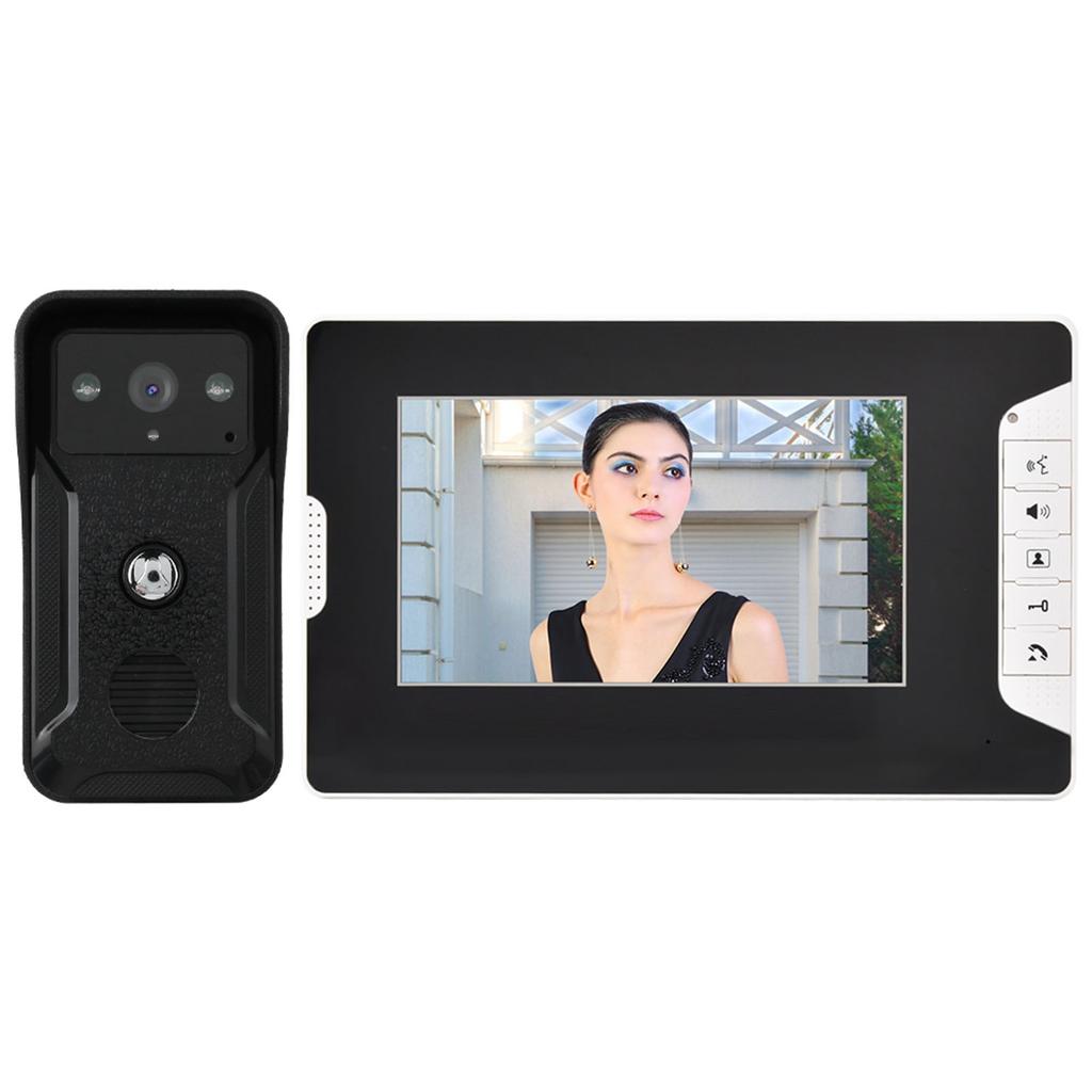 7inch Wired Color Video Intercom Doorbell Night Vision Rain proof Door Bell