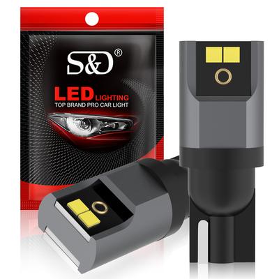 2 sztuk żarówki LED T10 Super jasne W5W WY5W CSP chipy Led 194 168 Canbus Wedge światła parkingowe samochodowa lampa kopułkowa biała do świateł obrysowych