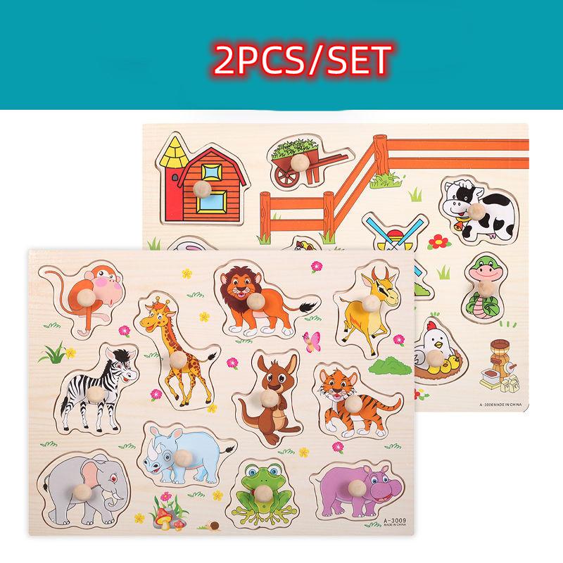 Montessori Baby Puzzle Educational Toys For Children Baby Game Puzzle Board Jigsaw Child Puzzle Wooden Puzzles For Kids 2 3 Year