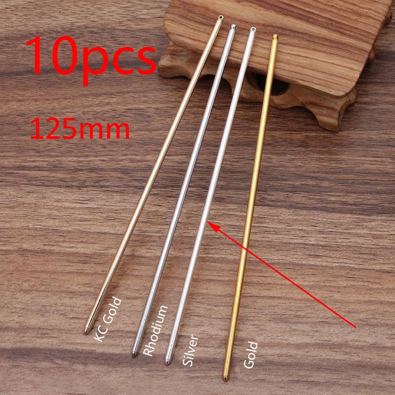 10 Stück 125/150mm Metall Eisen Haarnadeln Rohling Basis Fassung Haarstab für Frauen Schmuck Großhandel Fundstücke Komponenten DIY Zubehör